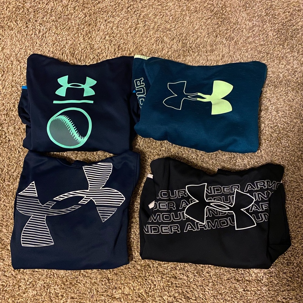 NOT FOR SALE 4 UA hoodies size youth medium LOT